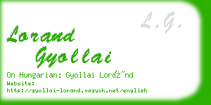 lorand gyollai business card